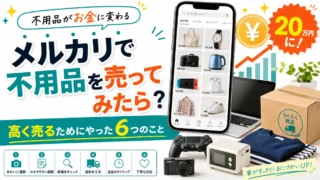 メルカリで不用品を売ってみたらいくらになった？高く売るためにやった6つのこと